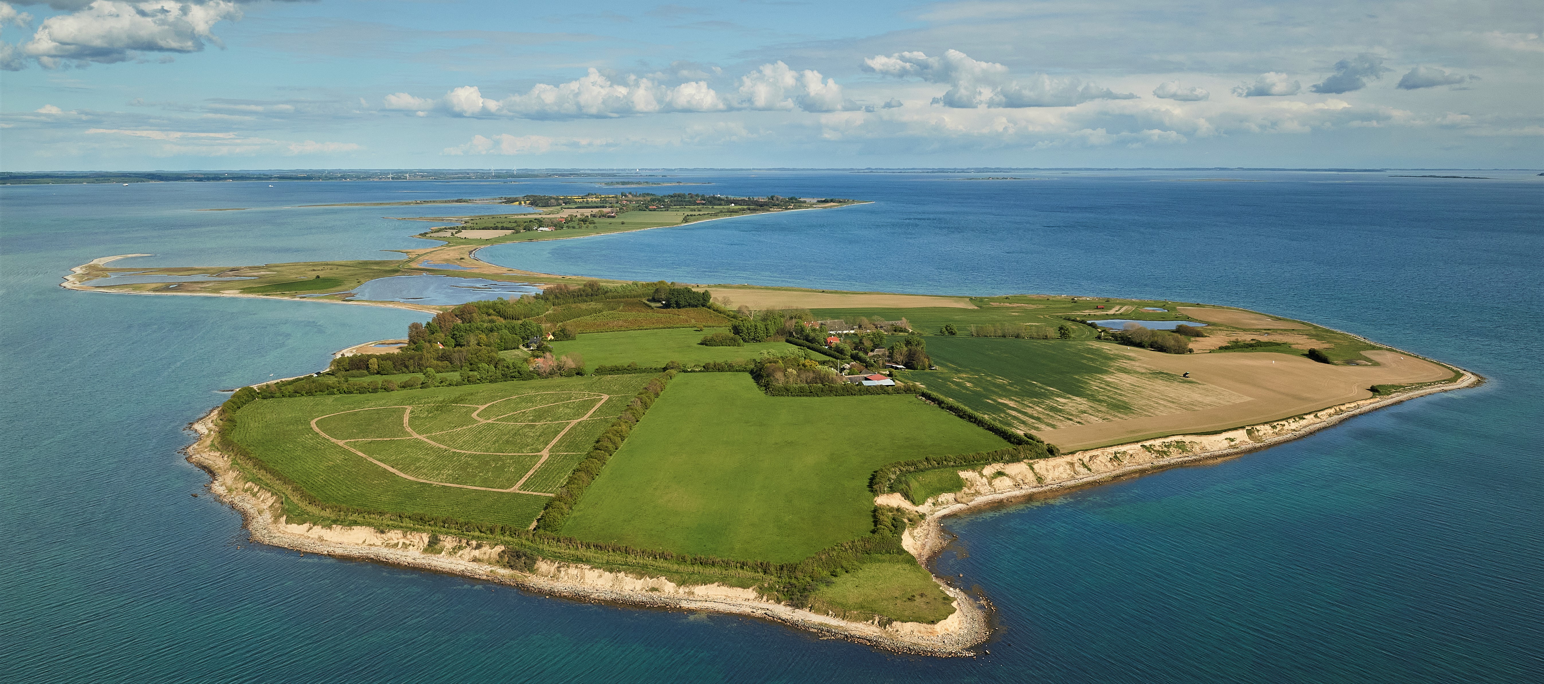 Drejø from above - Geopark Det Sydfynske Øhav.