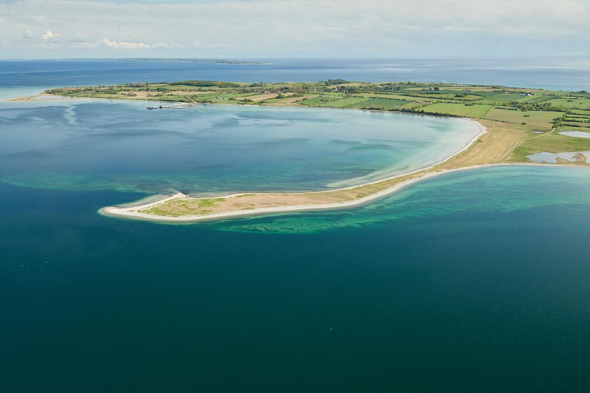 Luftfoto Lyø. Geopark Det Sydfynske Øhav